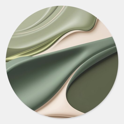 Autocollant rond classique en graphisme élégant (Devant)