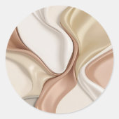 Autocollant rond classique en graphisme élégant (Devant)