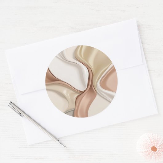 Autocollant rond classique en graphisme élégant (Enveloppe)