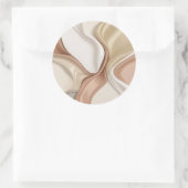 Autocollant rond classique en graphisme élégant (Sac)