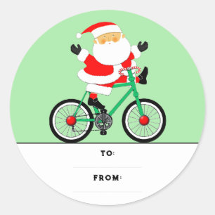 Autocollant rond classique étiquette-cadeau de vél