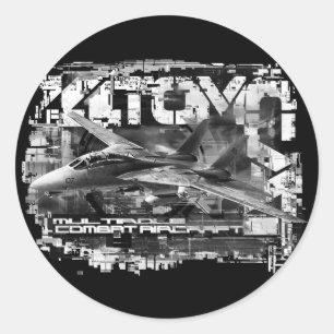 Autocollant rond classique F-14 Tomcat