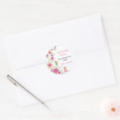 Autocollant rond classique Fairy Floral (Enveloppe)