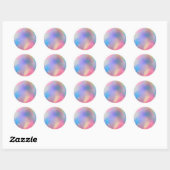 Autocollant rond classique Faux Holographique (Feuille)