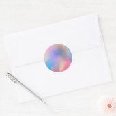 Autocollant rond classique Faux Holographique (Enveloppe)