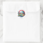 Autocollant Rond Classique Fête d'Anniversaire Pla (Sac)