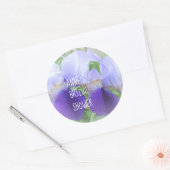 Autocollant rond classique Fête des mariées à fleu (Enveloppe)