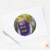 Autocollant rond classique Fête des mariées à fleu (Enveloppe)