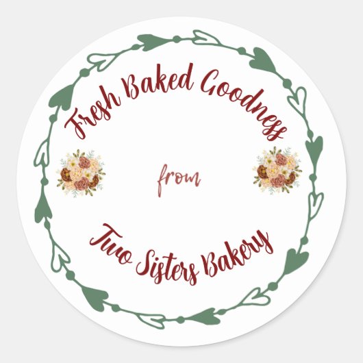 Autocollant rond classique Finishing Touch (Devant)