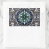Autocollant rond classique Folk Mandala (Sac)