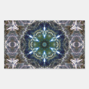 Autocollant rond classique Folk Mandala