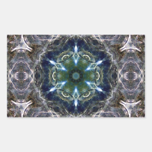 Autocollant rond classique Folk Mandala (Devant)