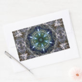 Autocollant rond classique Folk Mandala (Enveloppe)
