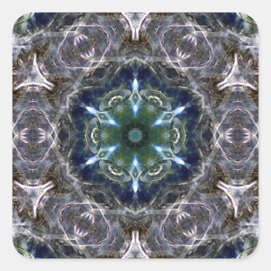 Autocollant rond classique Folk Mandala (Devant)