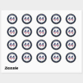 Autocollant rond classique Forever 44 (Feuille)