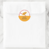 Autocollant rond classique Gluten Intolérance (Sac)