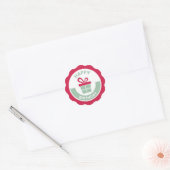 Autocollant Rond Classique Joyeux Anniversaire (Enveloppe)