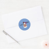 Autocollant rond classique Let it Snow Snowman (Enveloppe)