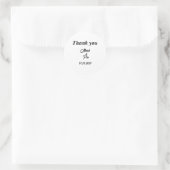 autocollant rond classique mariage (Sac)
