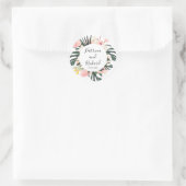 Autocollant Rond Classique Mariage Destination Tro (Sac)