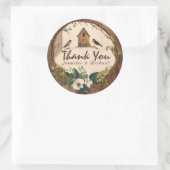 Autocollant Rond Classique Merci Campagne Américai (Sac)