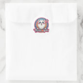 Autocollant Rond Classique Merci Coloré (Sac)
