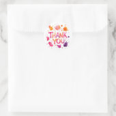 Autocollant Rond Classique Merci Coloré (Sac)