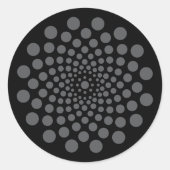 Autocollant rond classique Modèle de Mandala Flora (Devant)