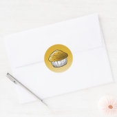 Autocollant rond classique Muffin (Enveloppe)