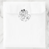 Autocollant rond classique Oncle Sam (Sac)
