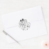 Autocollant rond classique Oncle Sam (Enveloppe)