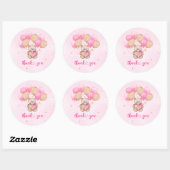 Autocollant rond classique ours en peluche (Feuille)