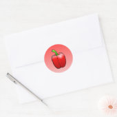 Autocollant rond classique poivron doux (Enveloppe)
