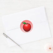 Autocollant rond classique Pomme Rouge (Enveloppe)