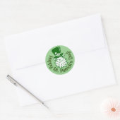 Autocollant rond classique portrait de lutin (Enveloppe)