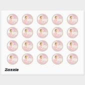 Autocollant rond classique pour Baby Shower de pri (Feuille)