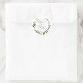 Autocollant rond classique pour douche de mariée E (Sac)