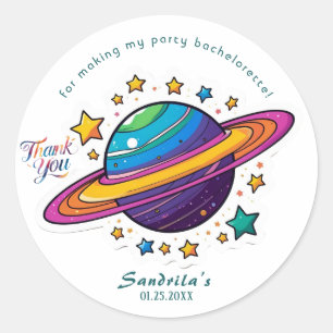 Autocollant rond classique pour fête d'anniversair