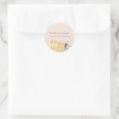 Autocollant rond classique pour fête de chiot (Sac)