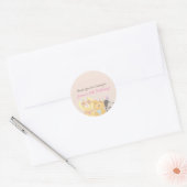Autocollant rond classique pour fête de chiot (Enveloppe)