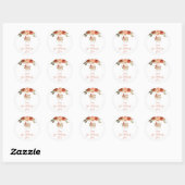 Autocollant Rond Classique pour Message de Bébé à  (Feuille)