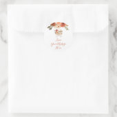 Autocollant Rond Classique pour Message de Bébé à  (Sac)
