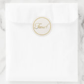 Autocollant rond classique pour toujours Mariage (Sac)