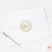 Autocollant rond classique pour toujours Mariage (Enveloppe)