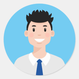 Autocollant rond classique professionnel Avatar