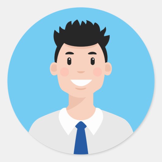 Autocollant rond classique professionnel Avatar (Devant)