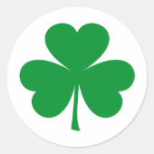 Autocollant rond classique Shamrock (Devant)