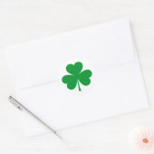 Autocollant rond classique Shamrock (Enveloppe)