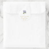 Autocollant rond classique Simple Hydrangea Mémori (Sac)