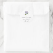 Autocollant rond classique Simple Hydrangea Memori (Sac)